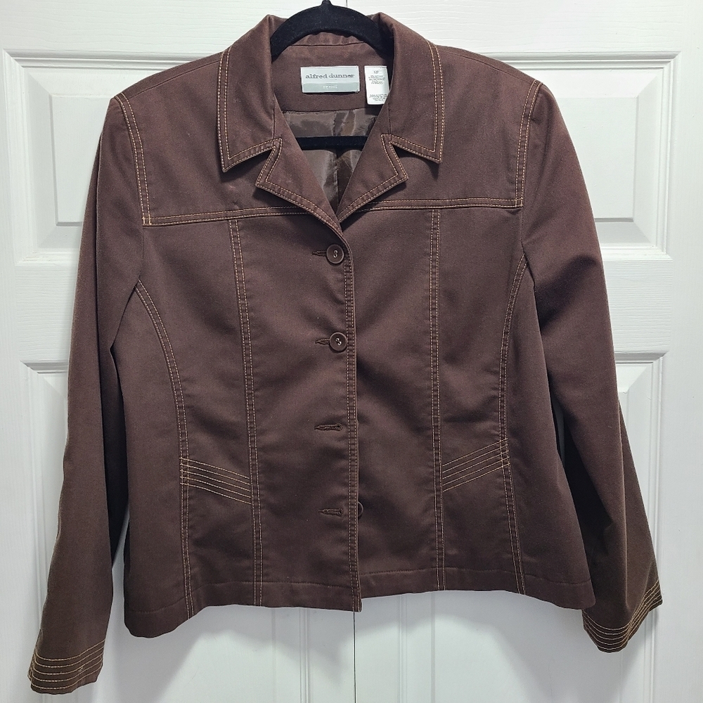 Alfred Dunner Chocolate Brown Women's‎ Jacket 12P